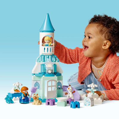 LEGO DUPLO │ Disney Annas und Elsas Party im Eispalast - Frozen Spielzeug mit ELSA Figur, Lichtstein & Zubehör - Kleinkinder Motorikspielzeug ab 2 Jahren - Minifiguren für Mädchen und Jungen - 10455
