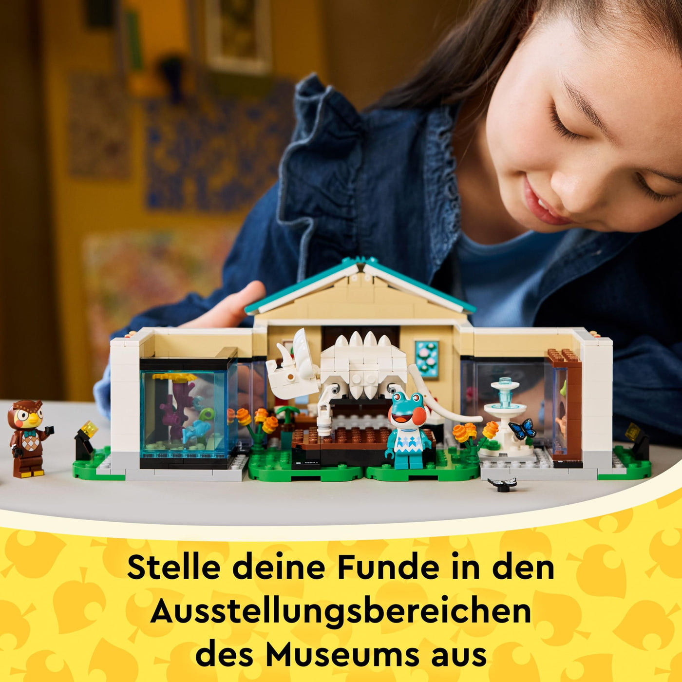 LEGO Animal Crossing Eugens Museumssammlung (77056); Bauset zum Sammeln für Kinder mit Minifiguren und Triceratops-Fossil; Nintendo Charakter für Mädchen und Jungen ab 7 Jahren