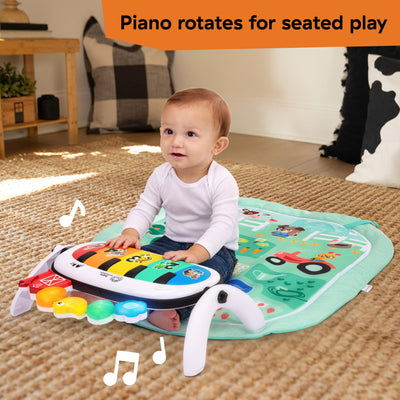 Baby Einstein Farm Explorers 4-in-1 Kickin' Tunes Musical Meadow Musik- & Sprachentdeckungs-Spielbogen, Spielmatte mit Kick-Piano, ab 0 Monaten