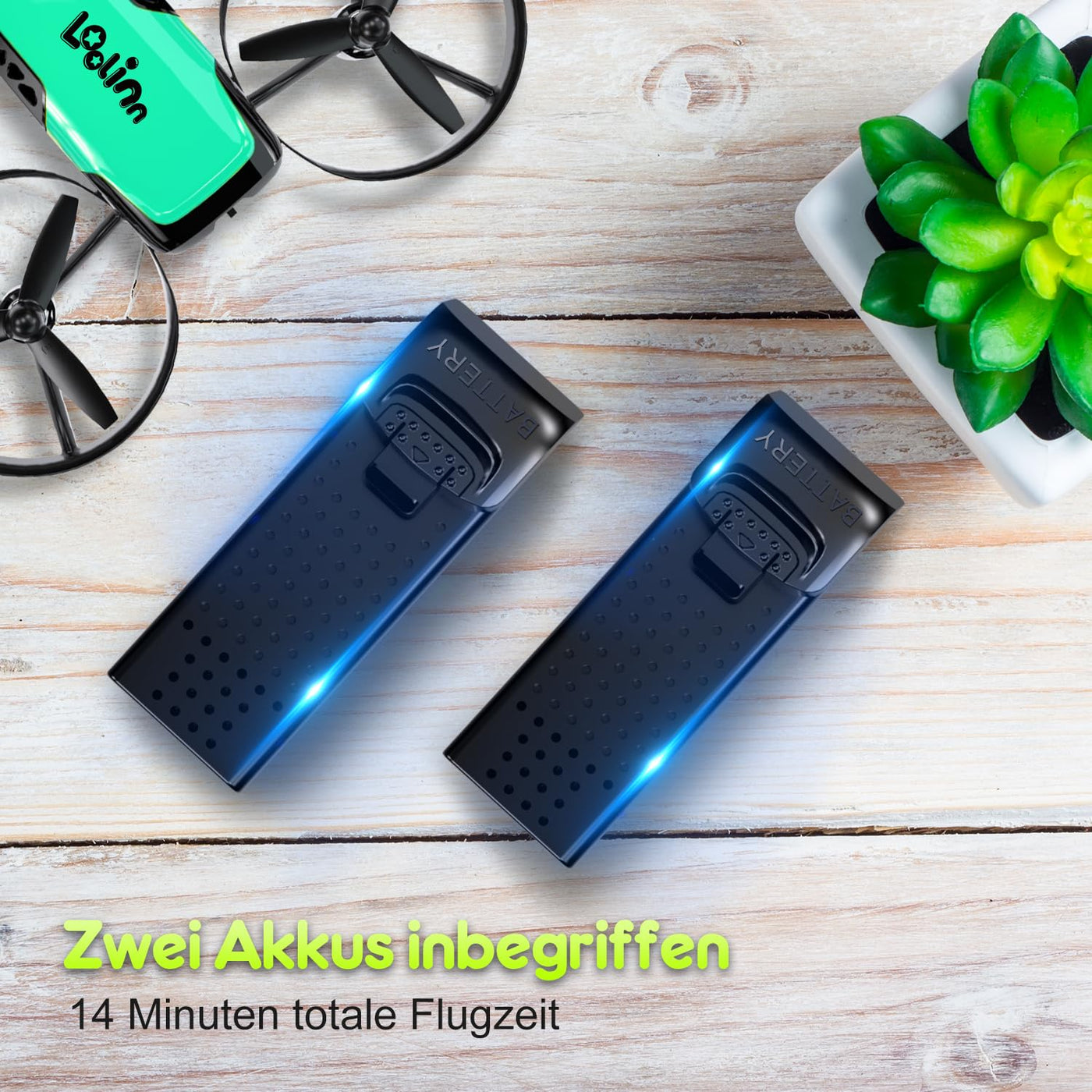 Loolinn | Drohne mit Kamera als Geschenk für Kinder - Mini Drohne Ferngesteuert mit Video & Fotos/Einstellbare Kamera/Zwei Batterien/Geprüftes C0-Zertifikat (Geschenk für Jungen und Mädchen)