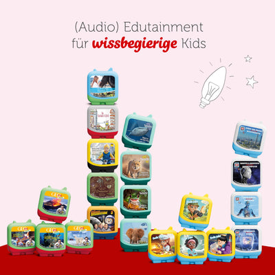 tonies Clever 4er Set Checker Tobi für Deine Toniebox, Wissens-Hörspiel für Kinder ab 8 Jahren, Spielzeit ca. 223 Minuten