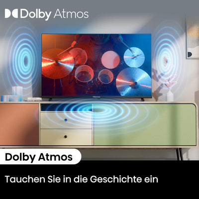 Hisense 32A5NQ 80 cm (32 Zoll) QLED Fernseher Full HD, Smart TV, Triple Tuner, AI Sports Mode, Dolby Atmos, Share to TV, Duale Positionierung, WiFi, Game & Hotel Modus, Schwarz [2024]