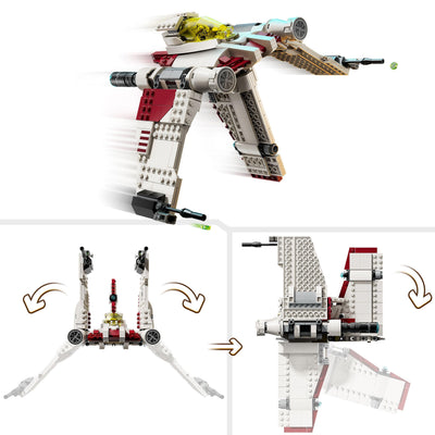 LEGO Star Wars: The Clone Wars V-19 Torrent-Sternjäger - Kreatives Spielzeug mit Minifiguren und Lichtschwert - Geschenk für Kinder - Modellbau für Mädchen und Jungen ab 9 Jahren - 75432