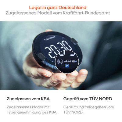 OOONO P-DISC NO2 - Elektronische Parkscheibe mit Zulassung fürs Auto - Automatische Digitale Parkscheibe Elektrisch mit Zulassung vom KBA nach StVO - Elektrische Parkuhr Auto zugelassen
