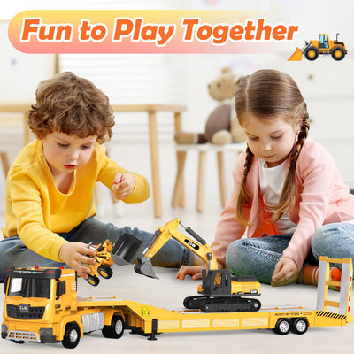 Baukasten Spielzeug für Jungen im Alter von 3-7 Jahren: Bagger Spielzeug, Kleinkinder Auto LKW Spielzeugs, Baufahrzeug Spielzeugs für Jungen im Alter von 3, 4, 5, 6, 7 Jahren als Geschenk