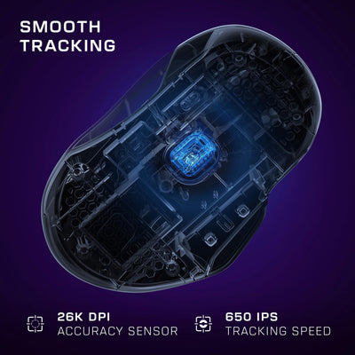 Turtle Beach Kone II – Ergonomische RGB-Gaming-Maus, 26K DPI Optischer Sensor, optische Schalter mit 100 Mio. klick-Lebensdauer, 23 programmierbare Funktionen, 4D-Scroll-Rad, Schwarz