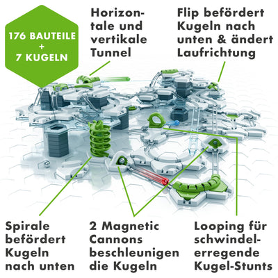 Ravensburger GraviTrax Theme-Set Speed 22428 - GraviTrax Starter-Set für Deine Kugelbahn - Murmelbahn und Konstruktionsspielzeug ab 8 Jahren, alleine bespielbar