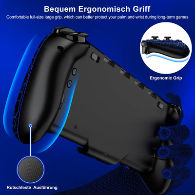 Schalter Controller für Schalter/OLED Controller, Full-Size Grip One-Piece Wireless Switch Joypad mit 9-Farbleuchten. Ideal für diejenigen, die Handheld-Modus mit APP, Turbo und Programmierung