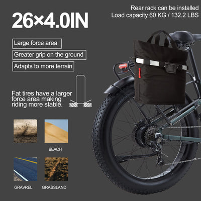 Ficyacto Elektrofahrrad Klappbares E-Bike 26“ Pedelec mit Abnehmbarer 48V 20Ah Akku bis 60 km,7 Gänge, Retro Scheinwerfer,Down Hill Aufhängung,Herren und Damen (Dunkelgrün)