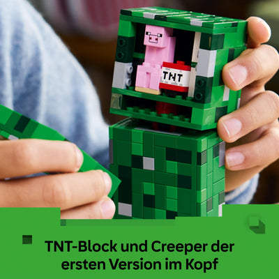 LEGO Minecraft Der Creeper - Gamer Spielzeug -Bewegliche Actionfigur - Interaktives Spielset mit TNT-Element - Kinder DIY Deko - Gaming Geschenk für Jungen, Mädchen & Teenager ab 10 Jahren - 21276