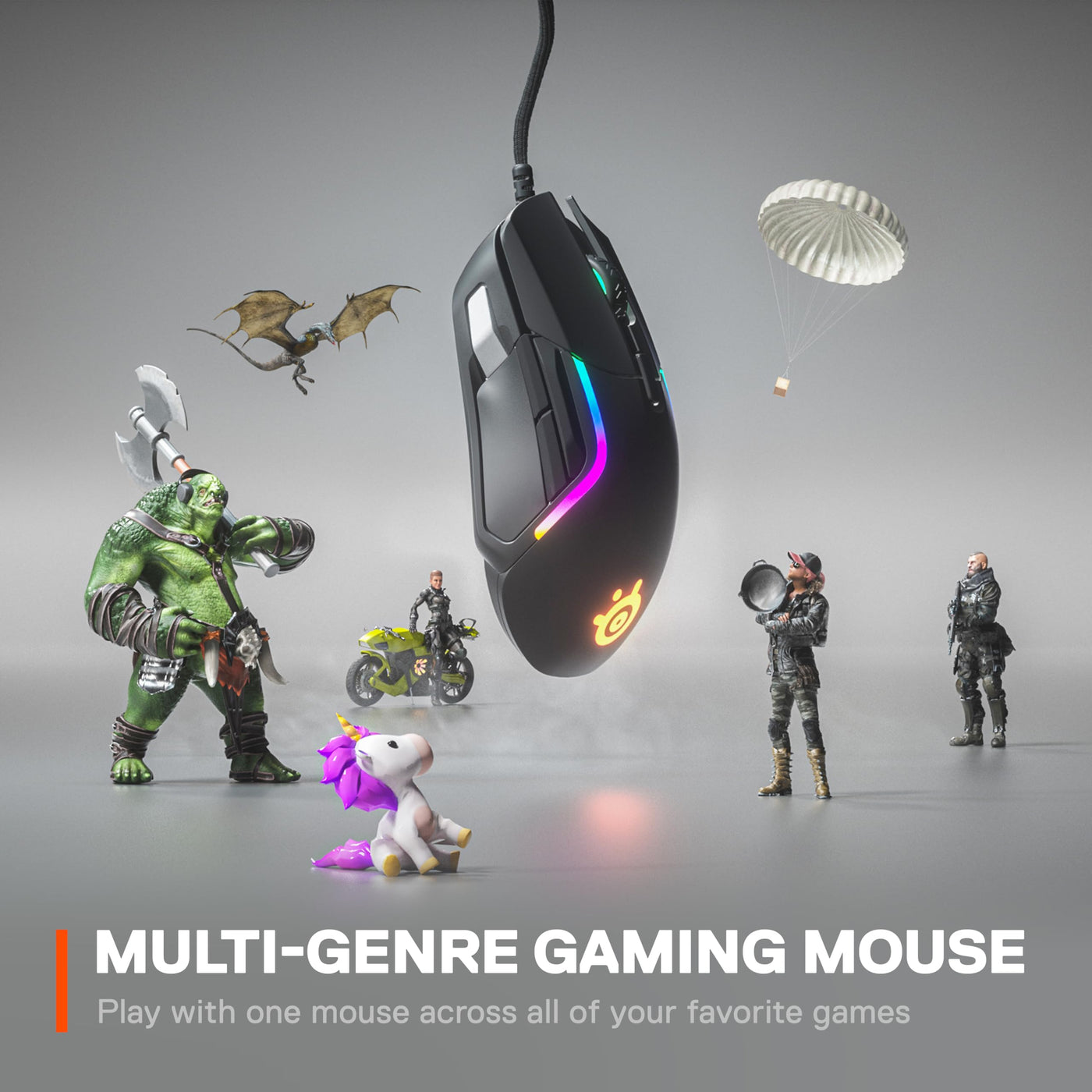 SteelSeries Rival 5 - Gaming-Maus - TrueMove Air Optische Sensor mit 18CPI - 9 programmierbare Tasten - Federleichte 85 Gramm, Schwarz