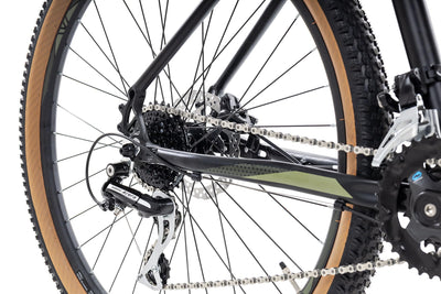 Axess Keedo | Herren-Mountainbike | MTB-Hardtail | 16-Gang Schaltung | hydraulische Scheibenbremsen, Farbe:satinblack Olive, Rahmengröße:16 Zoll, Laufradgröße:27.5 Zoll