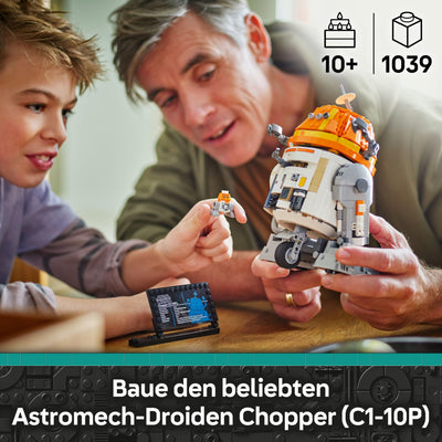 LEGO Star Wars 75416 Ahsoka Astromech-Droide Chopper (C1-10P) Figur - Spielzeug mit beweglichem Kopf, abnehmbaren Armen und Mittelrad - Geschenk für Ahsoka-Fans, Jungen und Mädchen ab 10 Jahren