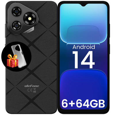 Ulefone Note 19 Smartphone Ohne Vertrag 6GB+64GB/512GB SD, Octa Core, Android 14, 5000mah Handys, 6,52 Zoll HD+ Handy Günstig, 8MP+5MP, 4G Dual SIM Handy Ohne Vertrag Face ID GPS OTG 2 Jahr Garantie