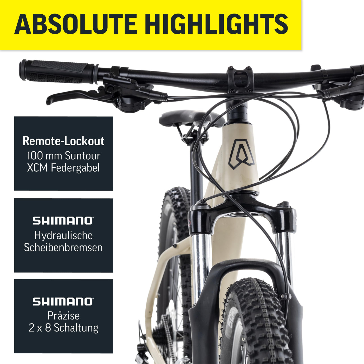 Axess Debris Mountainbike | MTB-Hardtail | 29 Zoll Herrenfahrrad | 16-Gang Schaltung | Hydraulische Scheibenbremsen, Farbe:matt Brown, Rahmengröße:19 Zoll, Laufradgröße:29 Zoll