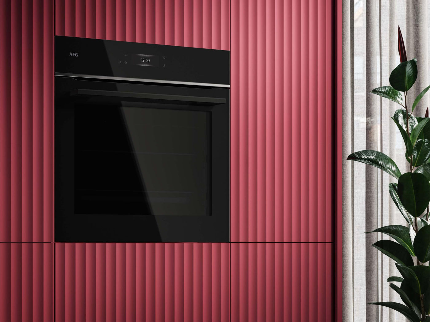 AEG Wifi Einbaubackofen – Serie 7 TFT-Full-Touch-Farbdisplay mit Kochassistent – Made in Germany – Pyrolyse Selbstreinigung – Kerntemperatursensor: für Punktgenaues Garen – Schwarz – TE7PB62WAB