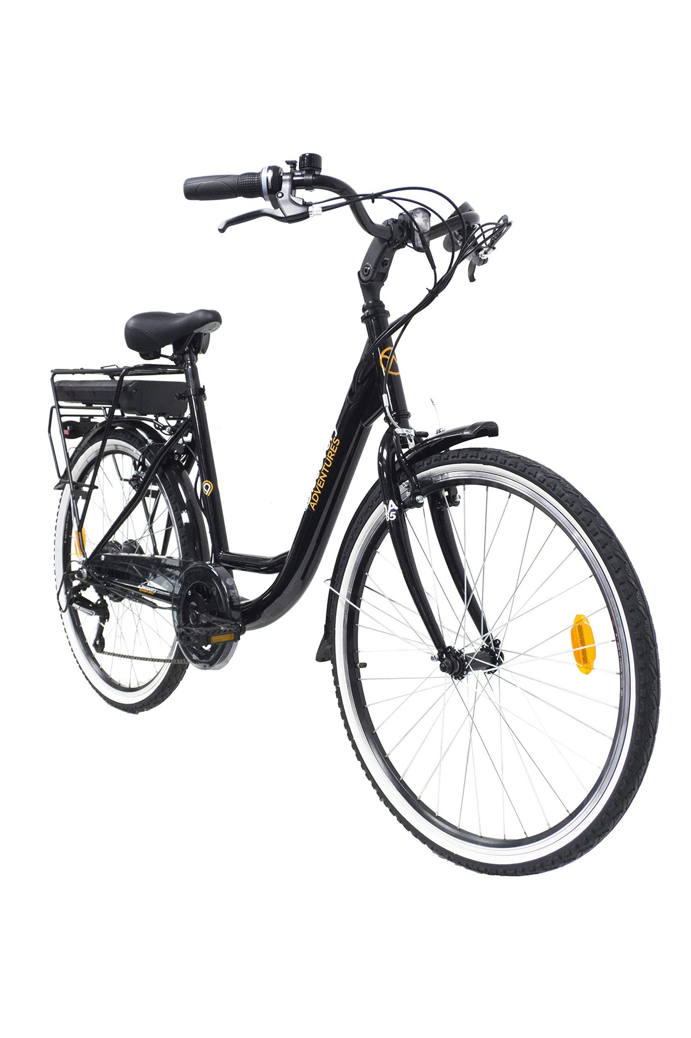 Denver Discovery E4000 E-Bike, City Bike mit 26 Zoll Rädern, Shimano 6-Gang-Schaltung für Damen, Schwarz