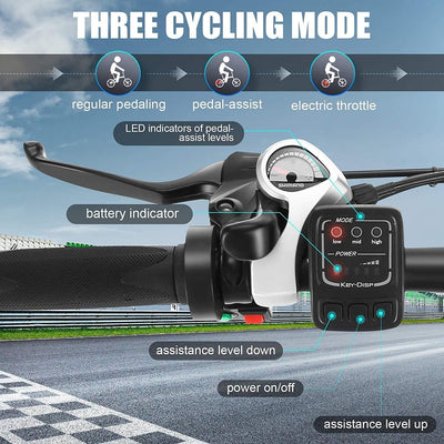 ANCHEER 26 Zoll E-Bike/Mountainbike Herren, Elektrofahrrad/Pedelec mit 36V 10.4Ah Akku | Bis 100KM Reichweite & 21 Gang und 250W Hinterradmotor für 25 km/h