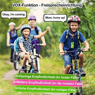 AWANFI Walkie Talkie Kinder, Walkie Talkie Aufladbar Li-ion Akku, Funkgerät Set, Walki Talki VOX, LCD Taschenlampe, Tastensperre, Walky Talky für Geschenk Camping Abenteuer, 3-12 Jahre