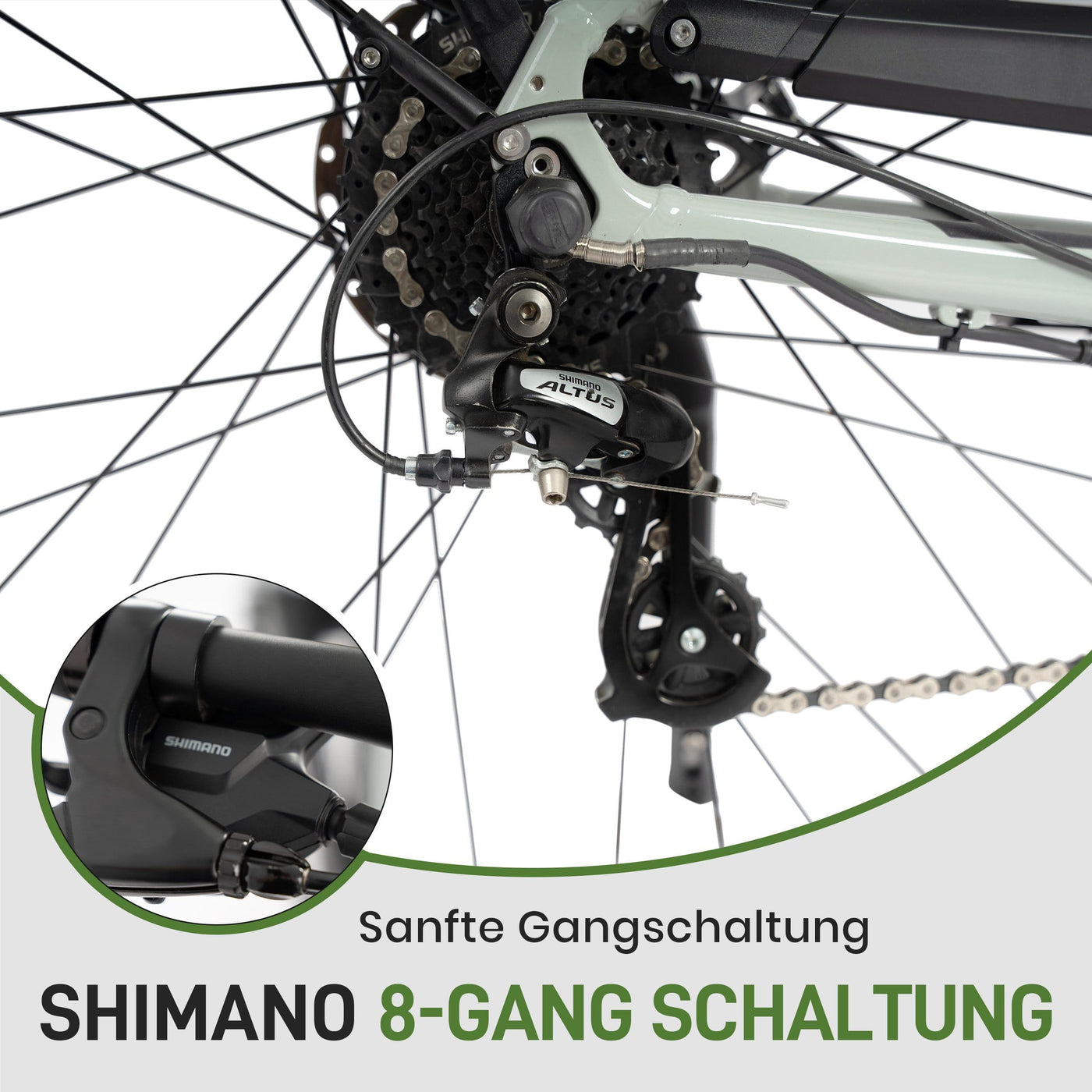 DERUIZ E-Bike 28 Zoll Quartz M – City E-Bike für Damen & Herren, 250W 48V 483Wh, 55 Nm Motor, bis 25 km/h, Reichweite bis 121 km, Trekking Elektrofahrrad in Metallic Grey