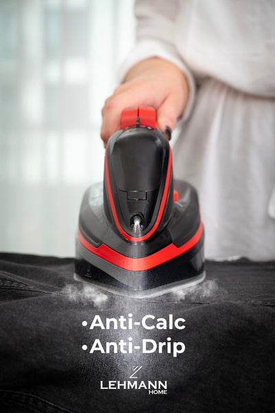 Lehmann LGOIR-2632 Dampfbügeleisen kabellos mit Basisstation | Temperatur und Dampfmenge einstellbar | Vertikal bügeln, Tropfstop, Antikalk, selbstreinigend | mit Wassertank