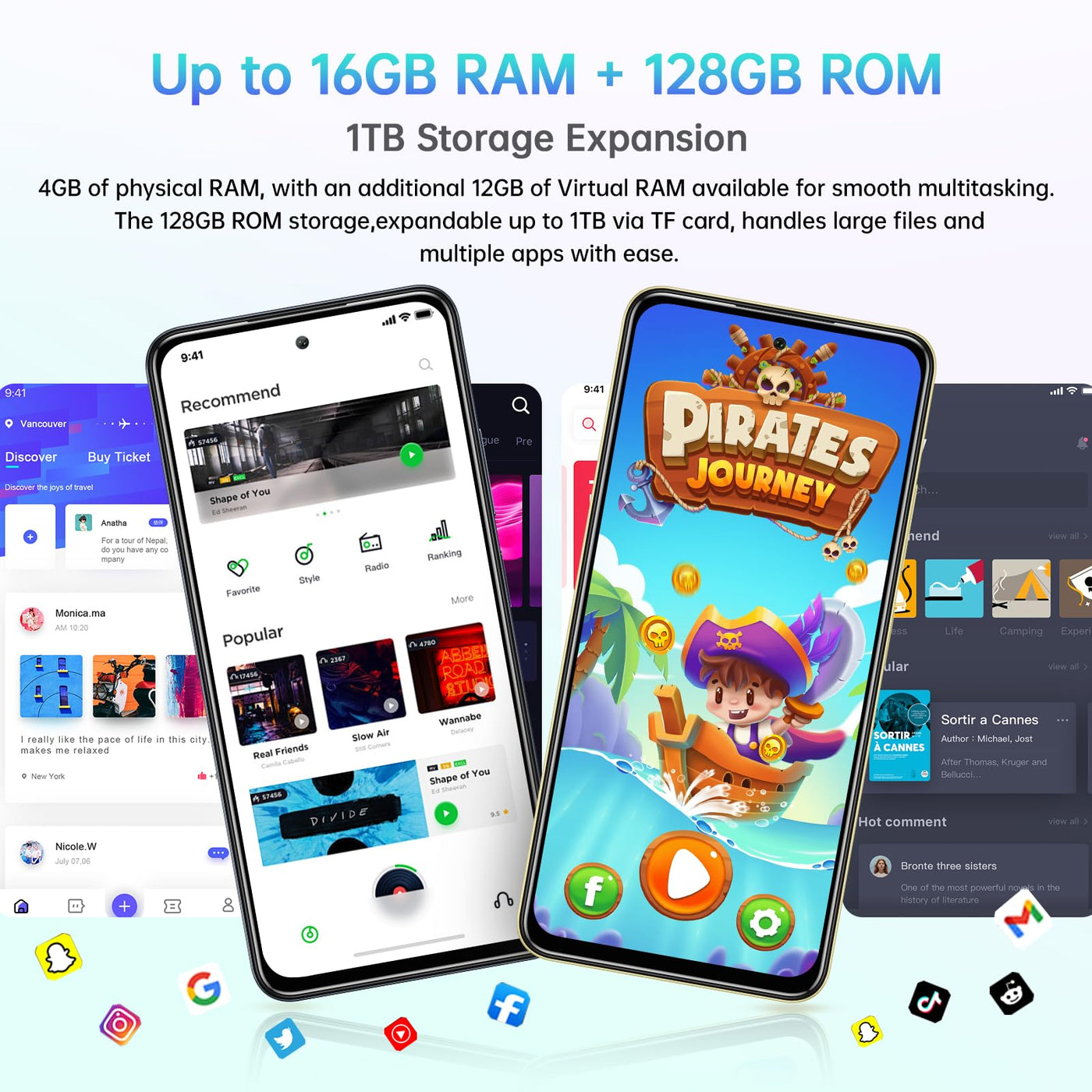 OUKITEL C65 Android 15 Handy Ohne Vertrag, 16GB+128GB/1TB Smartphone Ohne Vertrag, 6.7" HD+ 90Hz Handy Günstig, 50MP+8MP, 5150mAh Simlockfreie Handys, Dual SIM 3 Steckplatz/Fingerabdruck/3.5mm Jack