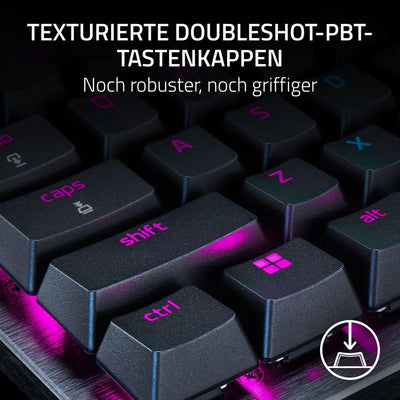 Razer Huntsman V3 Pro Tenkeyless - Analoge optische TKL E-Sport PC-Tastatur ohne Ziffernblock Snap Tap & Rapid Trigger (Digitaler Drehregler & Steuerungstaste) DE-Layout | Schwarz