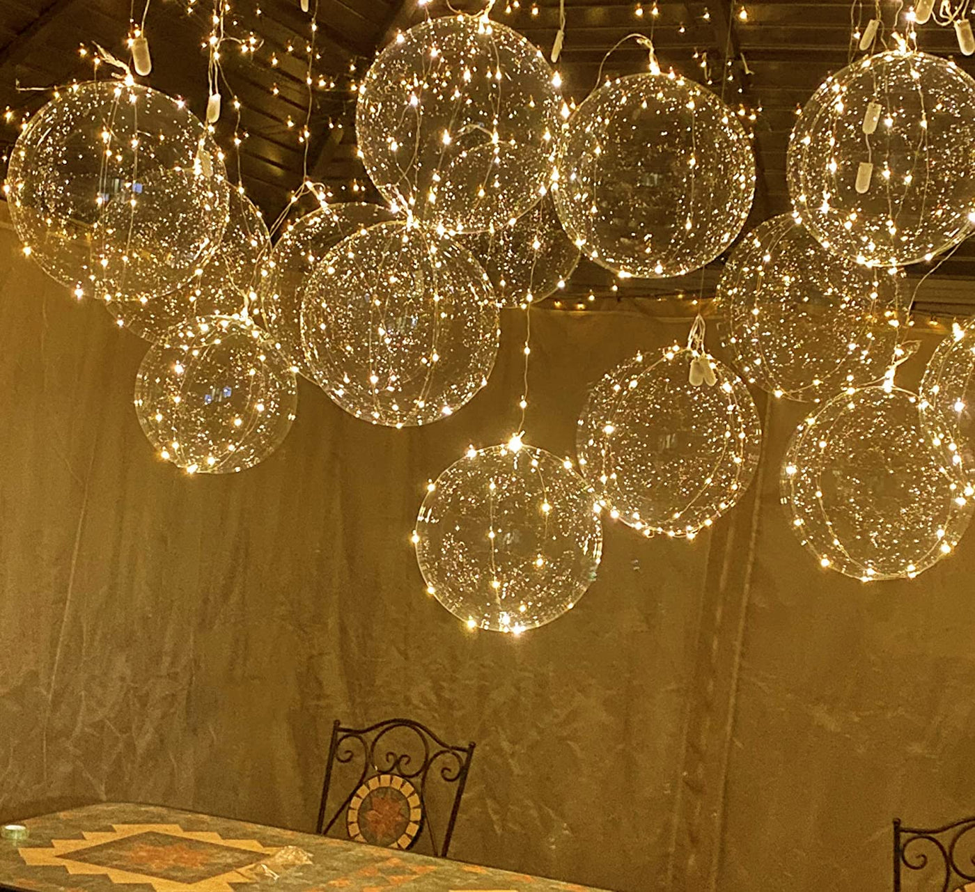 10 Pack Leuchtende Luftballons, Bobo Helium Ballons LED Luftballon, Wiederverwendbare Luftballon mit Lichterketten für Geburtstag Hochzeit Valentinstag Party Deko