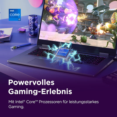 Lenovo LOQ Gaming AI Laptop | 17.3" Full HD 165Hz Display | NVIDIA GeForce RTX 5070 | Intel Core i7-14700HX | 16GB RAM | 1TB SSD | Win11 | QWERTZ | 24-Zonen-RGB-Tastatur | Grau | 3 Monate GamePass