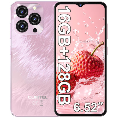 OUKITEL C3 Smartphone Ohne Vertrag - 16GB+128GB /1TB Android 14, 6.52 Zoll Smartphone Ohne Vertrag, 5000mAh Simlockfreie Handys, 13MP, Dual SIM 4G Face ID