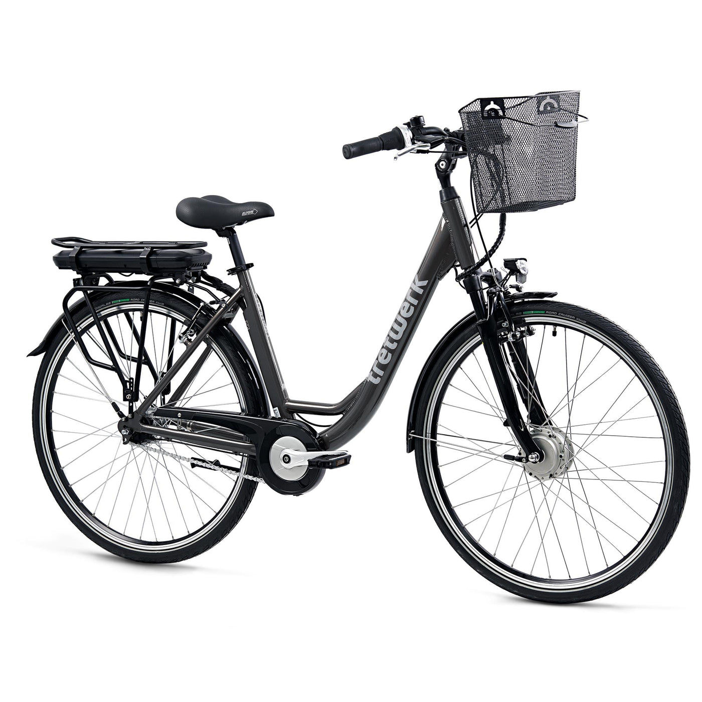 TRETWERK 28 Zoll E-Bike Cloud Pro - E-Citybike Damen Fahrrad mit 7 Gang Nabenschaltung - Elektrofahrrad mit Frontmotor 250W, 36V