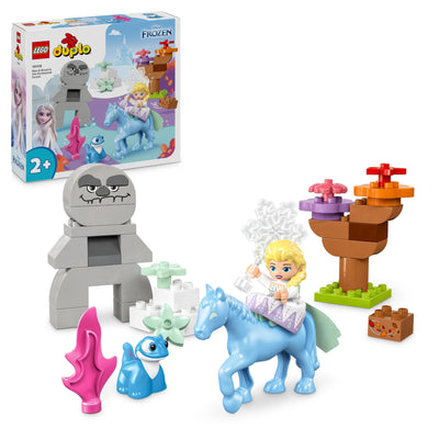 LEGO DUPLO Disney ELSA und Bruni im Zauberwald - Lernspielzeug zu Die Eiskönigin 2 für Kleinkinder ab 2 Jahren - Spielzeug Mädchen & Jungen – 4 Figuren mit ELSA Minifigur – Kinder Geschenk – 10418