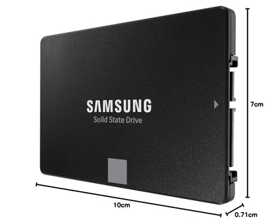 Samsung 870 EVO SATA III 2,5 Zoll SSD, 2 TB, 560 MB/s Lesen, 530 MB/s Schreiben, Interne SSD, Festplatte für schnelle Datenübertragung, MZ-77E2T0B/EU