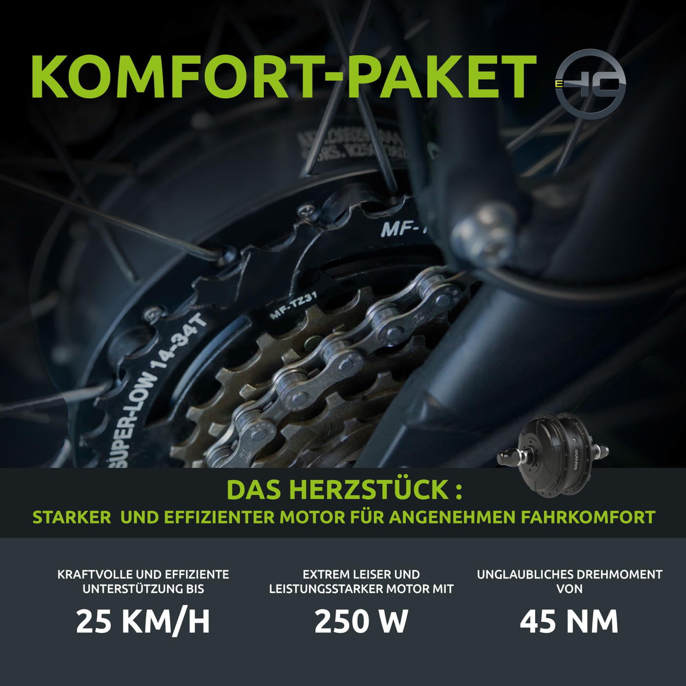 Highphoria E Bike Klapprad Elektrofahrräder 20 Zoll, Klappfahrrad Erwachsene mit 36V 10,5Ah 378Wh Batterie, 250W Motor, 7-Gang Elektrofahrrad 25km/h, 100km Reichweite(Schwarz/Grün)