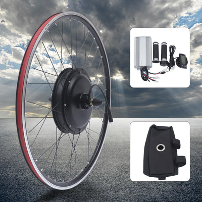 Queeucaer 28 Zoll 48V 1500W E-Bike Hinterrad Umbausatz LCD Motor Conversion Kit(außer Batterie)