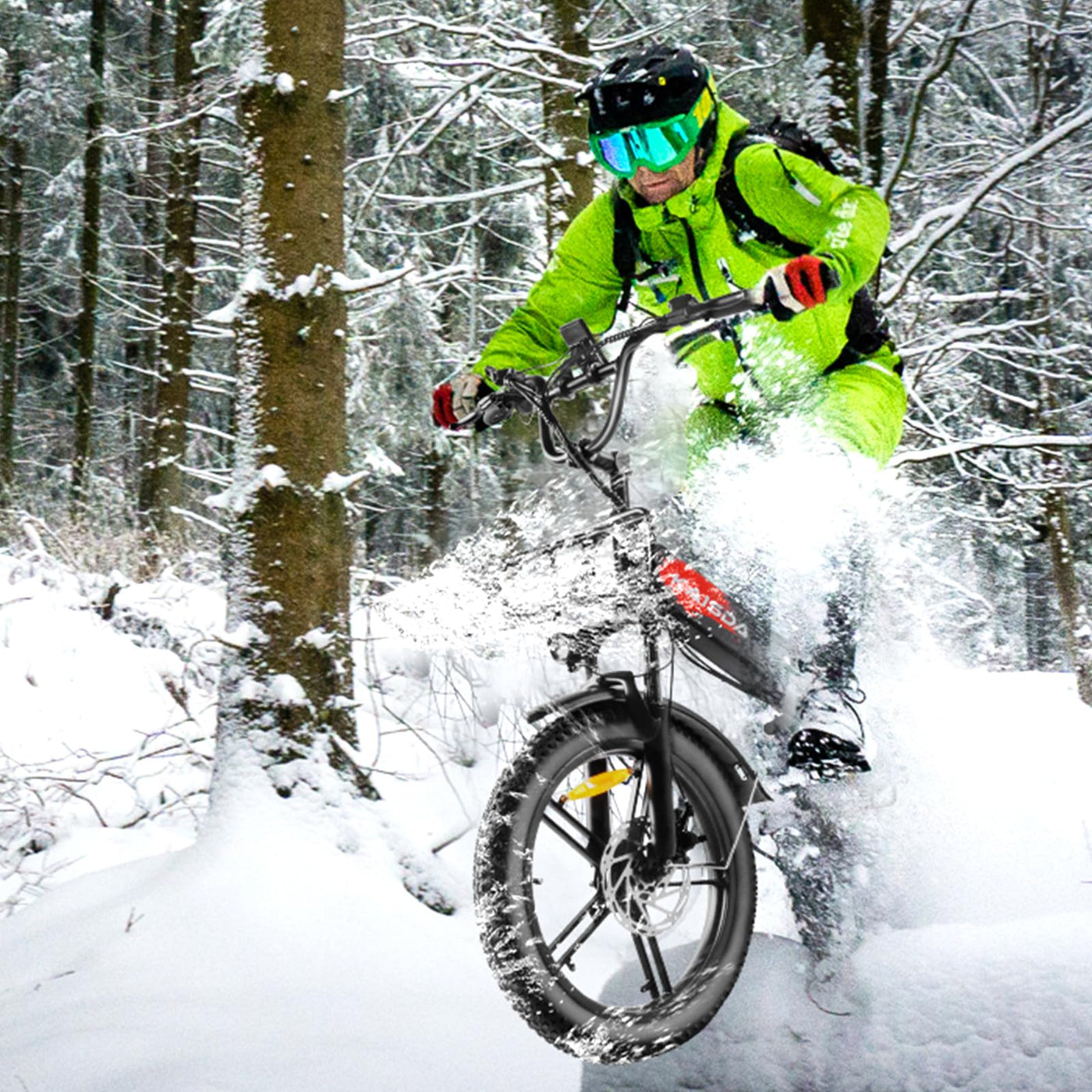 KAISDA E Bike Elektrofahrrad E-Bike mit 36V20.8Ah Abnehmbarer Akku,All-Terrain Ebike,mit 20 Zoll Fat Tire,7-Gang,LCD-Display Faltbares Elektrofahrrad für Lange Reichweite bis 90KM