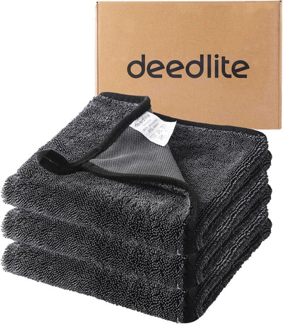 Deedlite Shiny Bath XXL Trockentuch, Fast Dry Trockentuch, Mikrofasertücher, Shiny Bath Wipes Tücher Original, Premium Trockentuch für Duschkabine, Auto, Haushalt, Camping (40x60cm, 3 Stück)