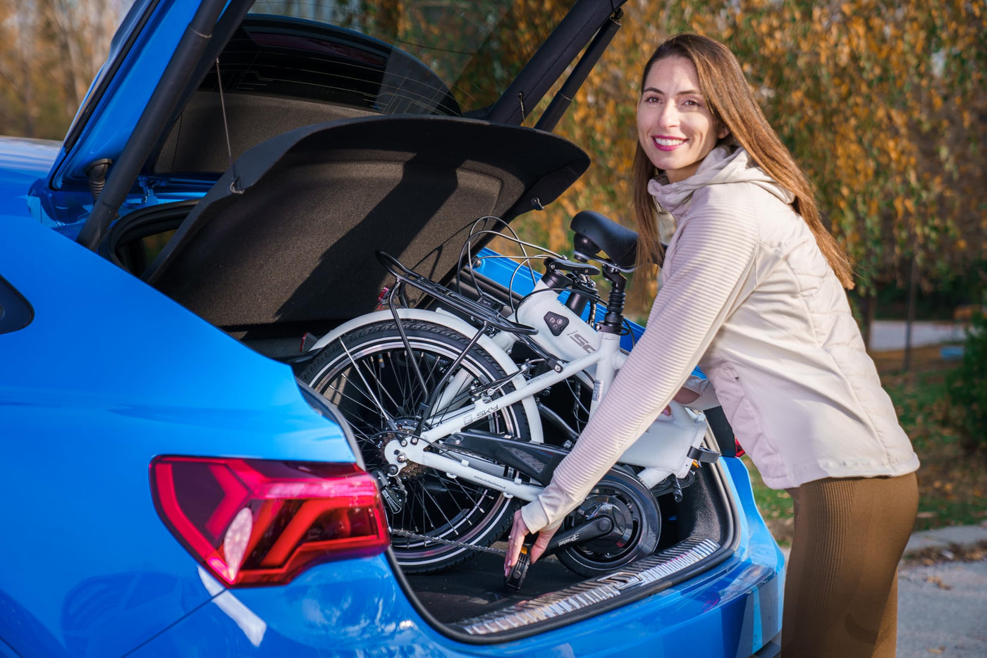 F.lli Schiano E-Sky, E Bike Klappbar 20 Zoll, 36V 7.8Ah Abnehmbarer Akku, Motor 250W 40Nm, Klapprad Ebike für Herren/Damen, Weiss