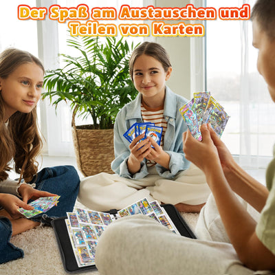 LYAILOOGXL Sammelalbum für Pokemon 900 Karten Groß, Album Heft für Pokemon Karten zum sammeln und tauschen,Sammelkarten Album mit 50pcs Abnehmbaren Hüllen 9 Taschen,Tragbarer Wasserdichter