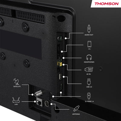 Thomson 32'' (80 cm) HD – LED Fire TV – Alexa-Sprachsteuerung, AirPlay-Unterstützung, Triple Tuner, Bluetooth, HDMI, USB-Anschlüsse, AV IN und CI+ – 32HF2S34 – 2024