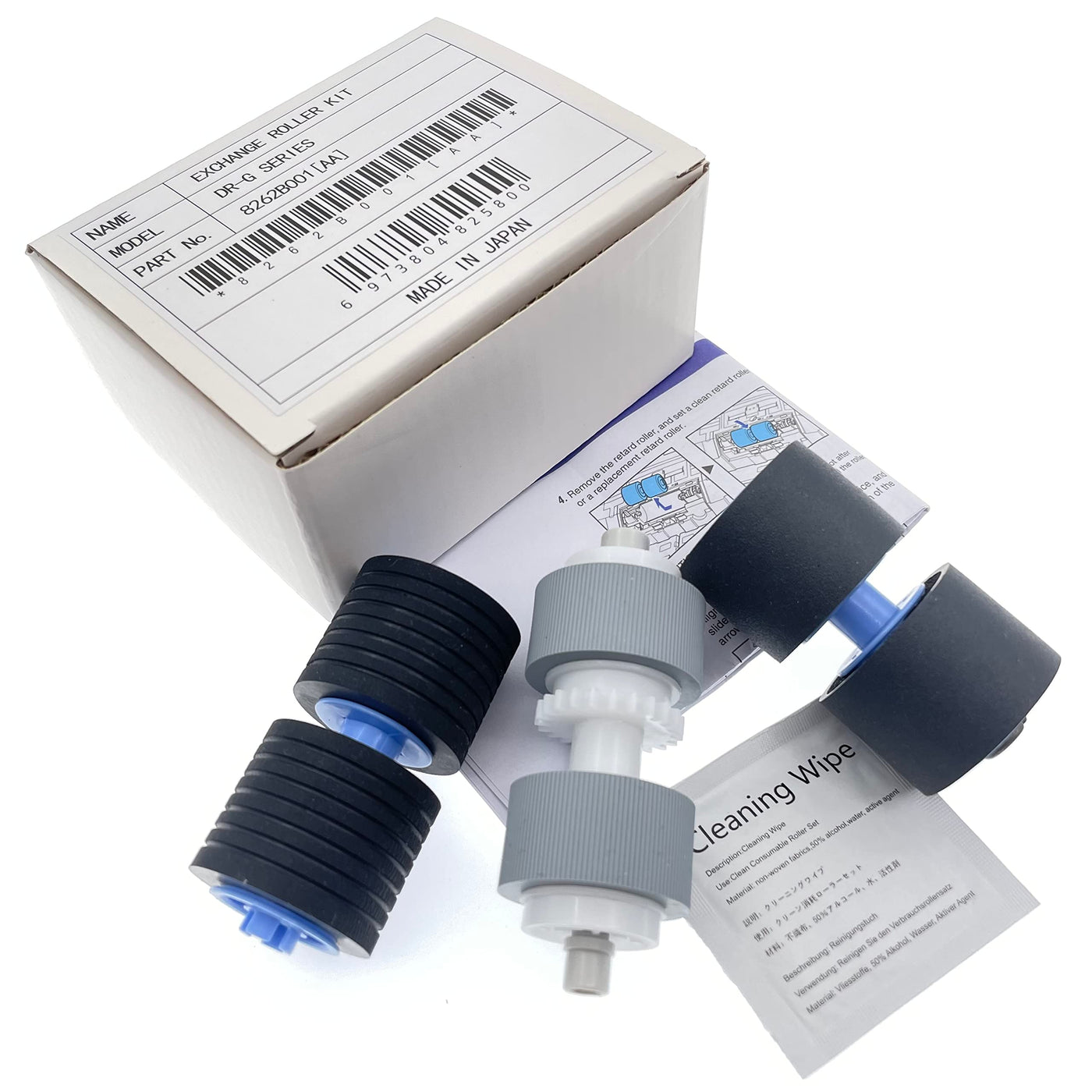 OKLILI 3601C002 8262B001 Scanner Exchange Roller Kit Pickup Roller kompatibel mit Canon DR-G1100 DR-G1130 DR-G2090 DR-G2110 DR-G2140