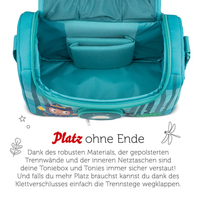 tonies HörSpiel-Transporter Unter dem Zaubermond, Transporttasche für Mind. 6 Hörfiguren und Toniebox, mit Lautsprecheröffnung, 28 x 13 x 19 cm