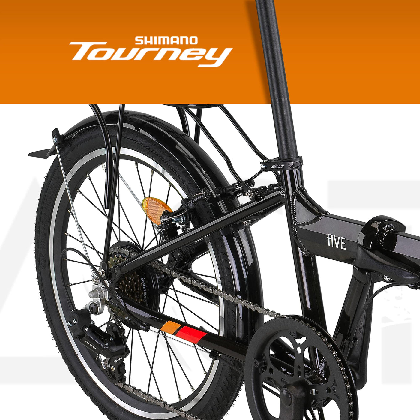 PACTO Five - Hollandrad Hochwertiges Klappfahrrad 27cm Aluminiumrahmen Bike 20 Zoll Aluminiumräder Bicycle, 6 Speed Shimano Gänge Faltrad Klapprad Fahrrad Klappfahrrad Für Erwachsene