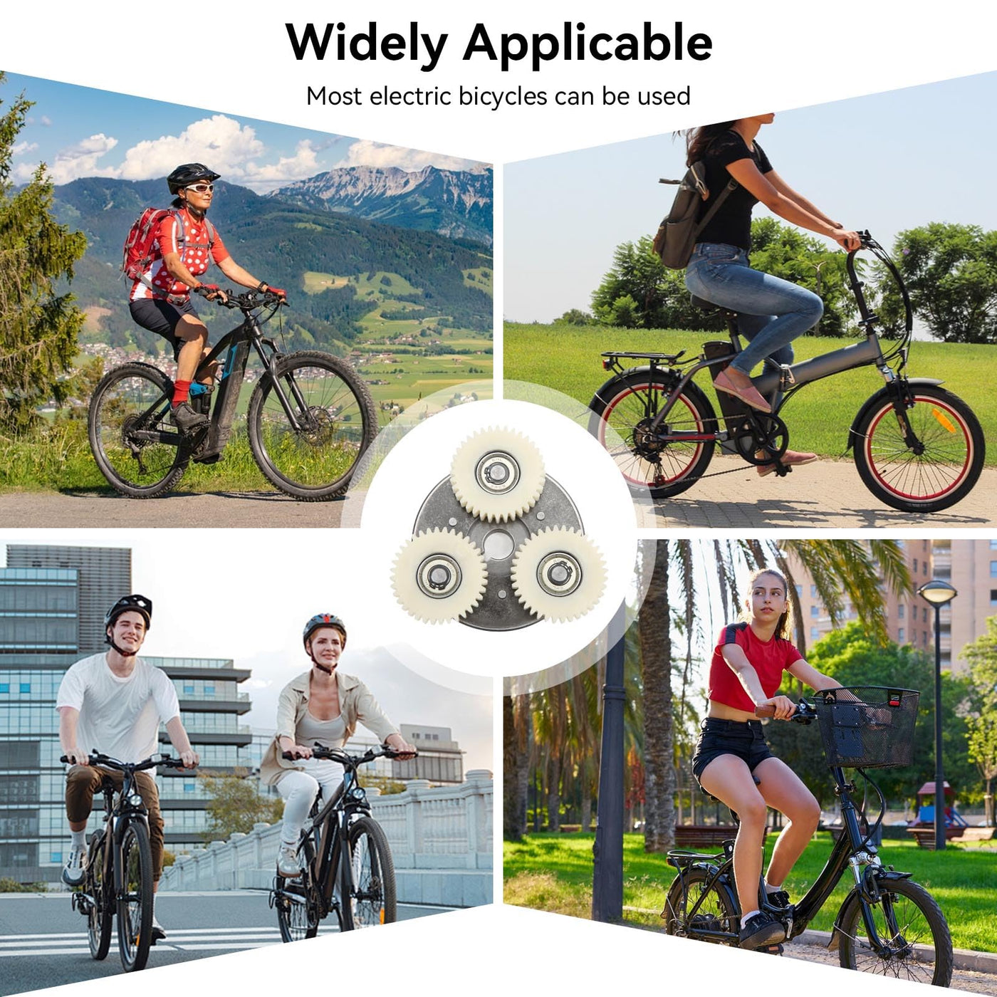 Jwthee Planetary Getriebe, Elektromotor Zahnradkupplung E Fahrrad Ersatzteile 36T Planetary Nylon Zahnrad für Elektrofahrrad 500W 750W