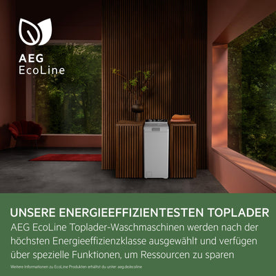 AEG LTR6A60370 Waschmaschine Toplader / Serie 6000 mit ProSense / 7,0 kg / Leise / Mengenautomatik / Nachlegefunktion / Wasserstopp / 1300 U/min