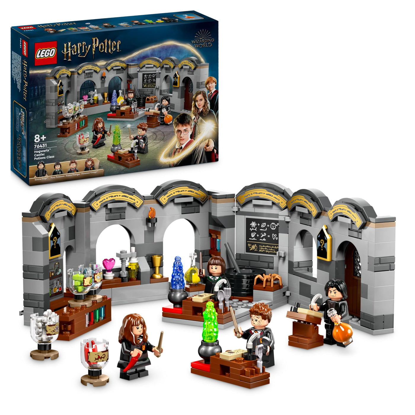 LEGO Harry Potter Schloss Hogwarts: Zaubertrankunterricht, Fantasy-Spielzeug, baubares Klassenzimmer, Geschenkidee für Jungen, Mädchen und alle Fans, mit Hermine Granger und Severus Snape 76431