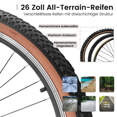 CARPAT SPORT 26 27.5 29 Zoll Mountainbike Fahrrad für Erwachsene, 21 Gang Schaltung, V-Bremsen/Dual-Scheibenbremsen, MTB Herren Damen, Jugendfahrrad
