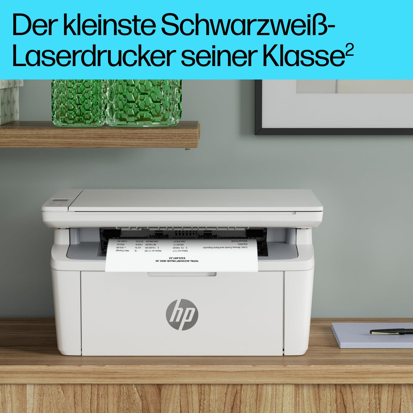 HP LaserJet MFP M140w Multifunktions-Laserdrucker, Monolaser, Drucker, Scanner, Kopierer, Duplex-Druck, DIN A4, WLAN, Airprint, Schwarz-weiß-Drucker