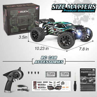 HAIBOXING Ferngesteuertes Auto, 2,4 GHz 1:18 Proportional 4WD 36+ km/h Hobby Offroad Monster RC Truck, wasserdichte RC Truggy RTR Geländegängig Spielzeug