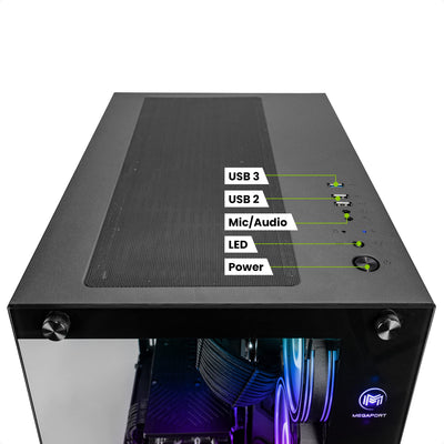 Megaport Gaming PC Intel Core i7-12700KF • Windows 11 • GeForce RTX4060 8GB • 32GB DDR4 • 1000GB M.2 SSD • Wasserkühlung • WLAN • Gamer pc Computer Gaming rechner
